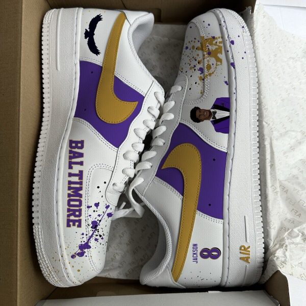 Jackson Baltimore Ravens Custom Air Force 1