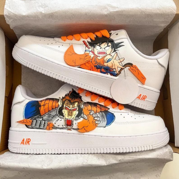 DBZ Goku Painted Custom Air Force 1