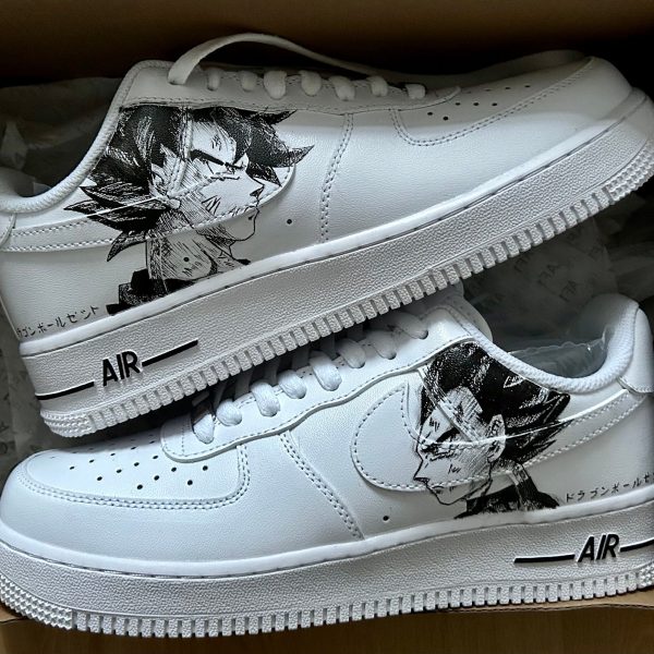 Painted Goku Vegeta Custom Air Force 1