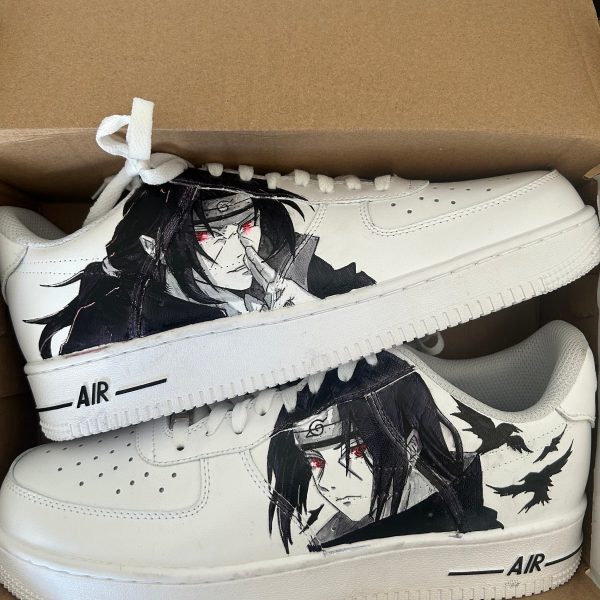 Itachi Naruto Painted Custom Air Force 1