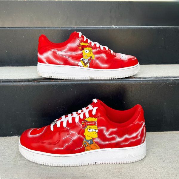 Bart Simpson Lightning Custom Air Force 1