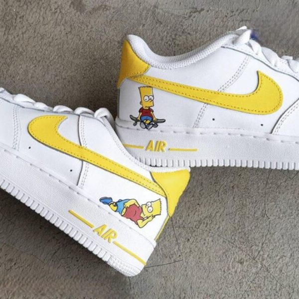 Bart Simpson Yellow Custom Air Force 1