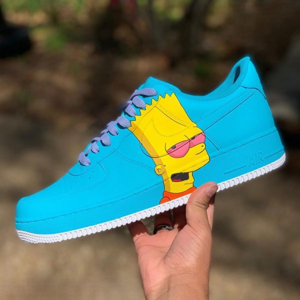 Bart Simpson Blue Custom Air Force 1