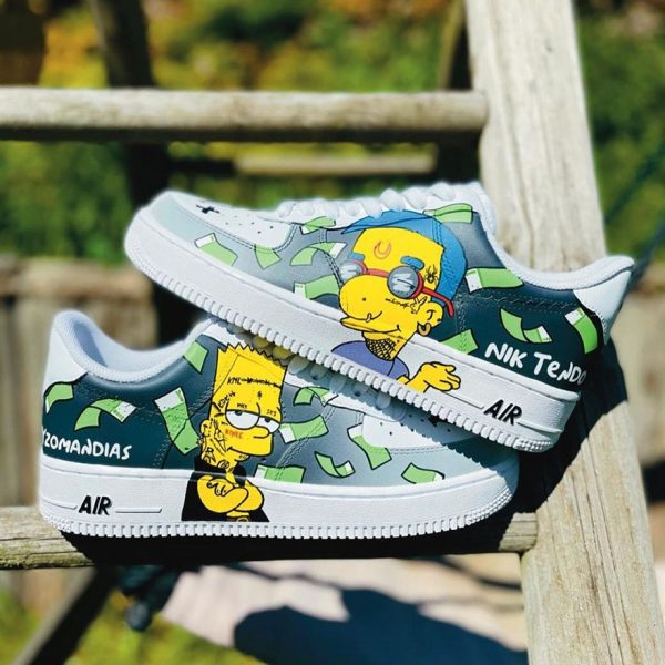 Painting Bart Simpson Custom Air Force 1