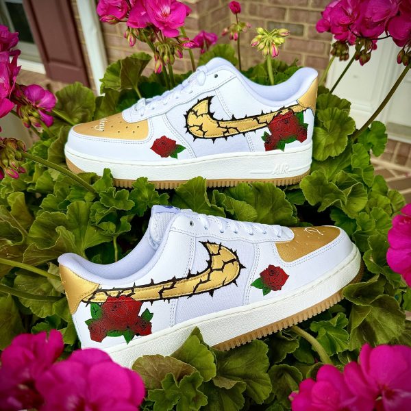 Gold & Roses Custom Air Force 1