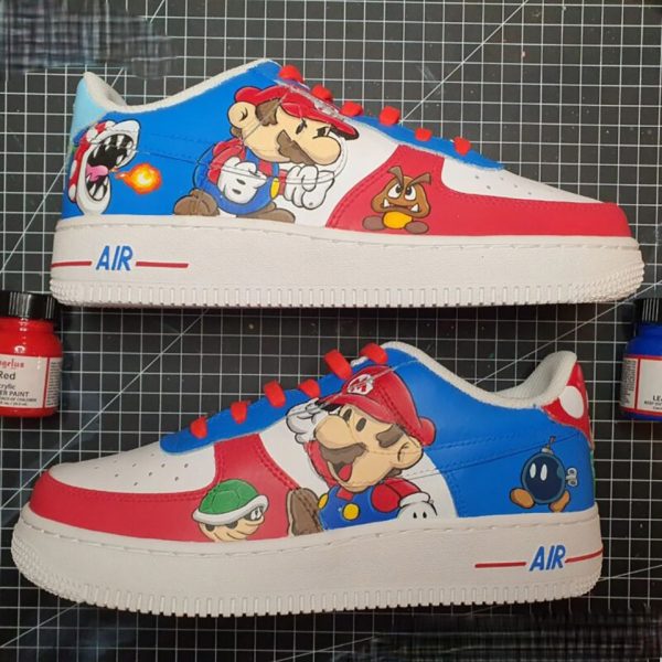 Video Game Mario Custom Air Force 1