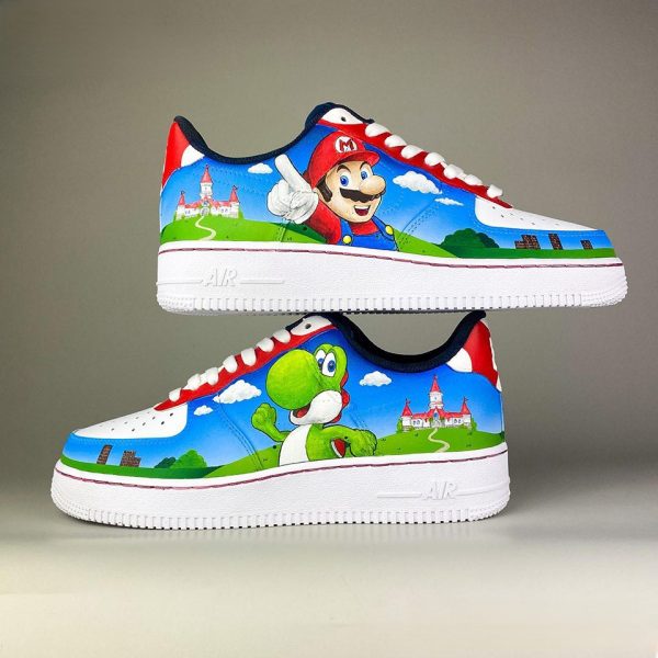 Mario Cut Swoosh Custom Air Force 1