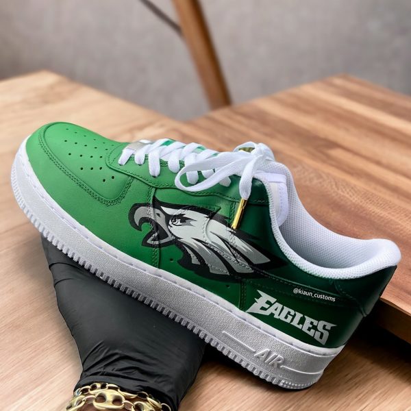 Philadelphia Eagles Themed Custom Air Force 1