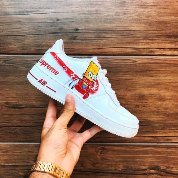 Supreme Bart Simpson Custom Air Force 1