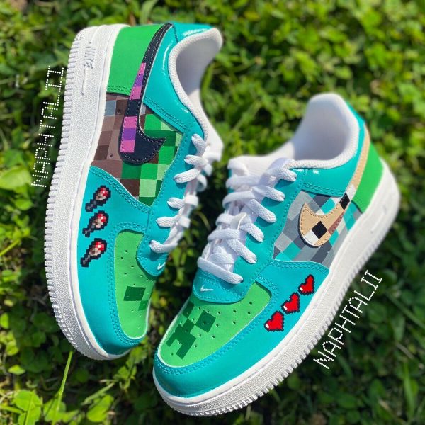 Steve Enderman Kids Custom Air Force 1