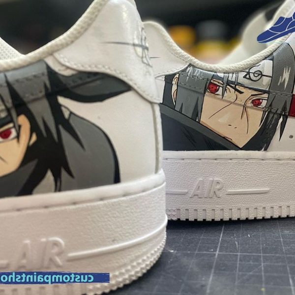 Itachi Akatuski Painted Custom Air Force 1