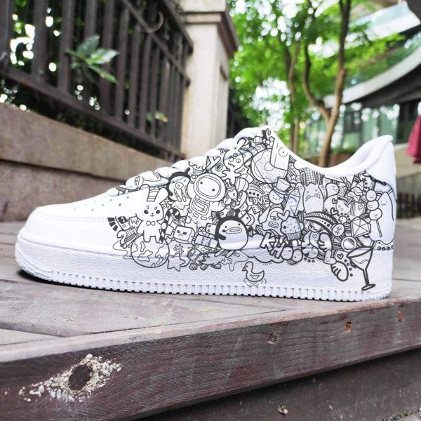 Cute Cartoon Doodle Custom Air Force 1