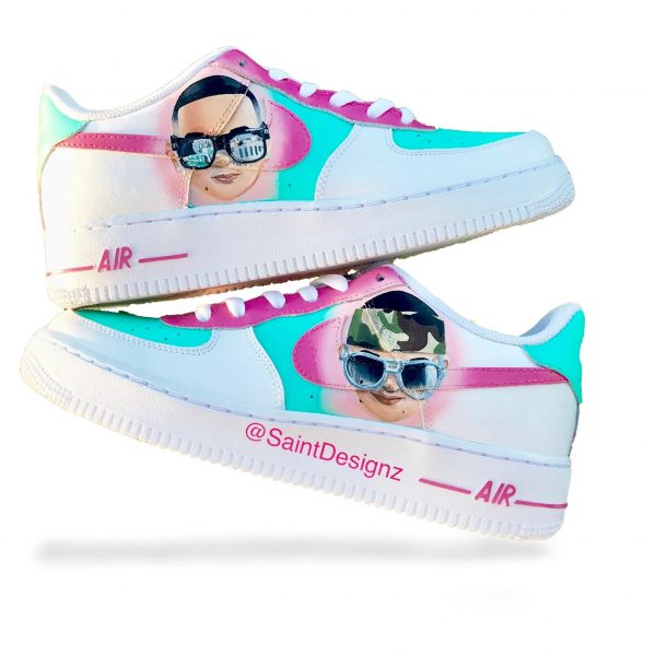 Daddy Yankee Painted Custom Air Force 1