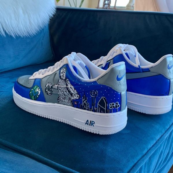 Dallas Mavericks Painting Custom Air Force 1