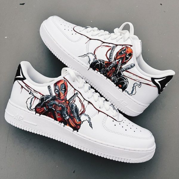 Deadpool Handpainted Custom Air Force 1