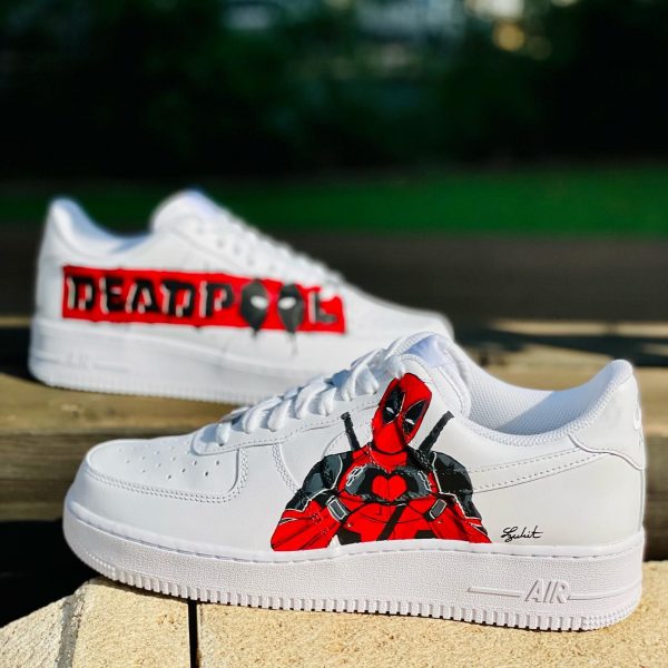 Deadpool Painted Custom Air Force 1