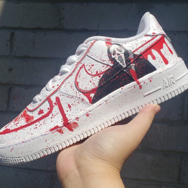 Death Red Drip Custom Air Force 1