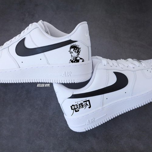 Demon Slayer Black Custom Air Force 1