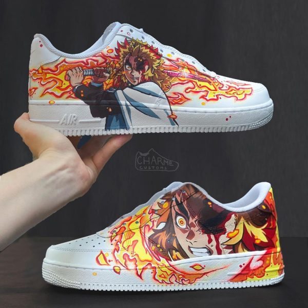 Kyojuro Rengoku Painted Custom Air Force 1