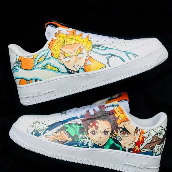 Painting Demon Slayer Custom Air Force 1