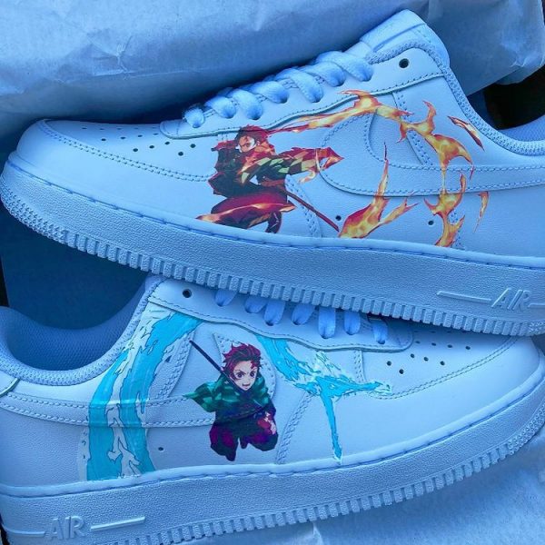 Tanjiro Handpainted Custom Air Force 1