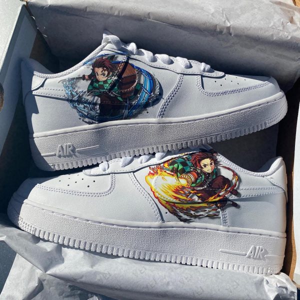 Tanjiro Painted Custom Air Force 1