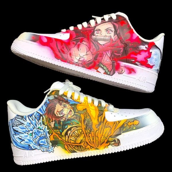 Tanjiro Nezuko Art Custom Air Force 1