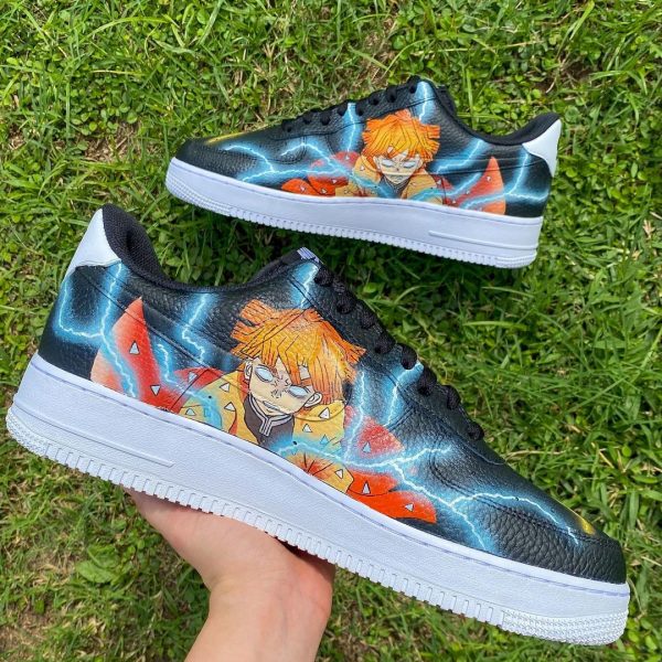 Demon Zenitsu Handpainted Custom Air Force 1