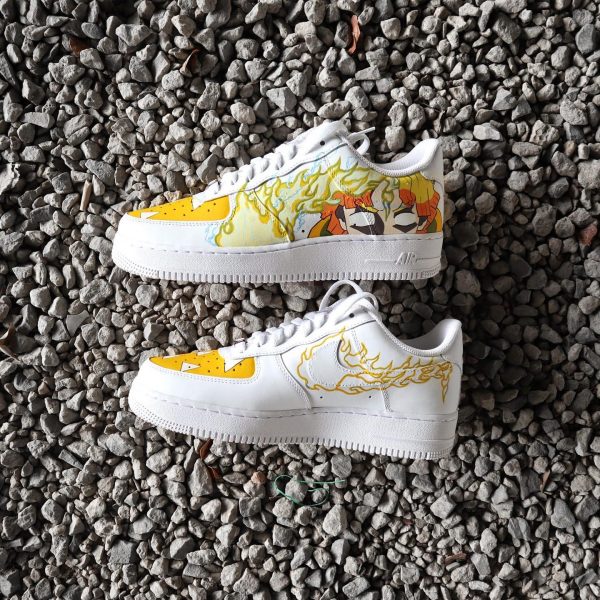 Handpainted Demon Zenitsu Custom Air Force 1