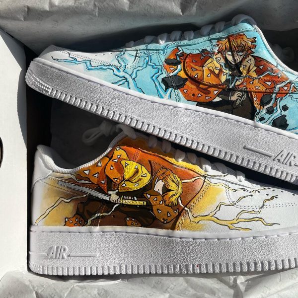 Demon Zenitsu Painting Custom Air Force 1