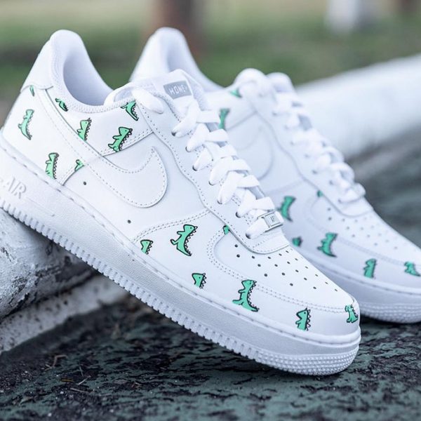 Dinosaur Painting Custom Air Force 1