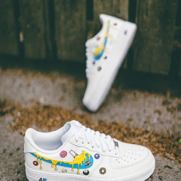 Donut Yellow Drip Custom Air Force 1