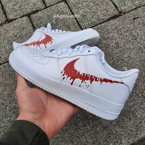 Drip Blood Swoosh Custom Air Force 1