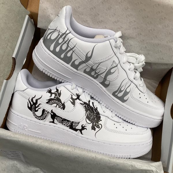 Fiery Dragon Painted Custom Air Force 1