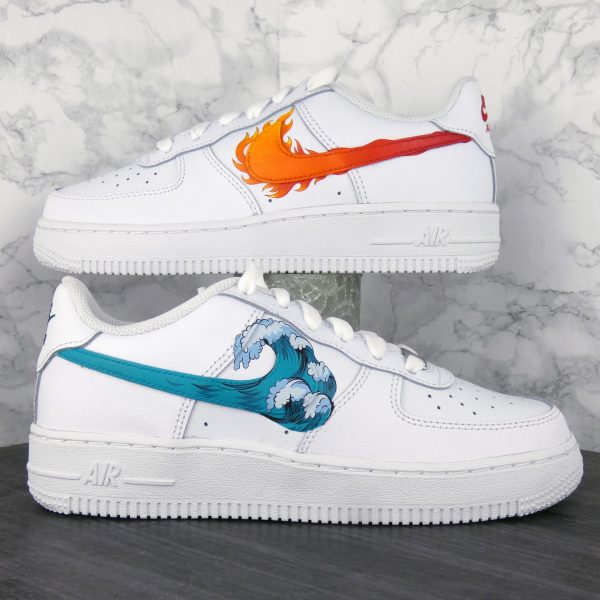 Fire vs Water Custom Air Force 1