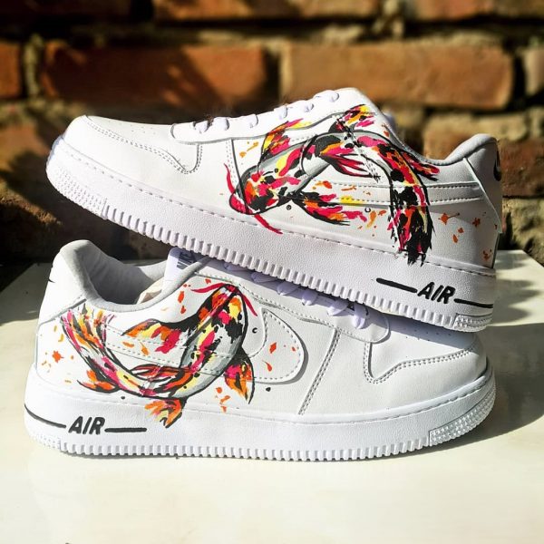 Fish Koi Painted Custom Air Force 1