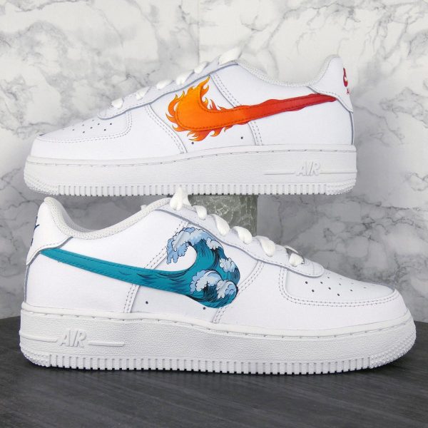 Flame Waves Custom Air Force 1