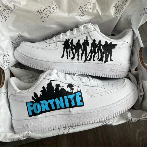 Fort-Nite Painted Custom Air Force 1