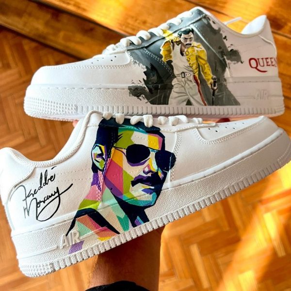 Freddie Mercury Painted Custom Air Force 1