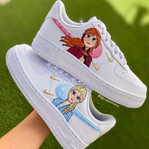 Frozen Hand Painted Custom Air Force 1