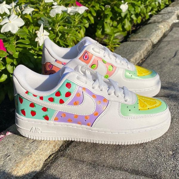 Fruit Doodle Painting Custom Air Force 1