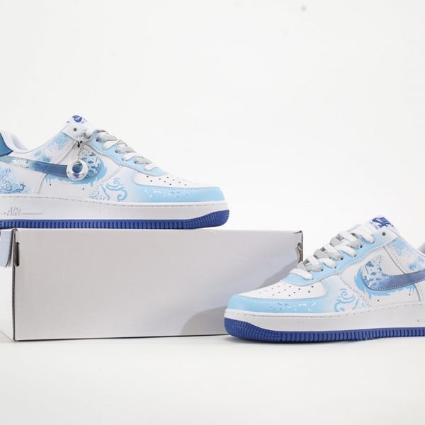 Celestial Blue Watercolor Custom Air Force 1