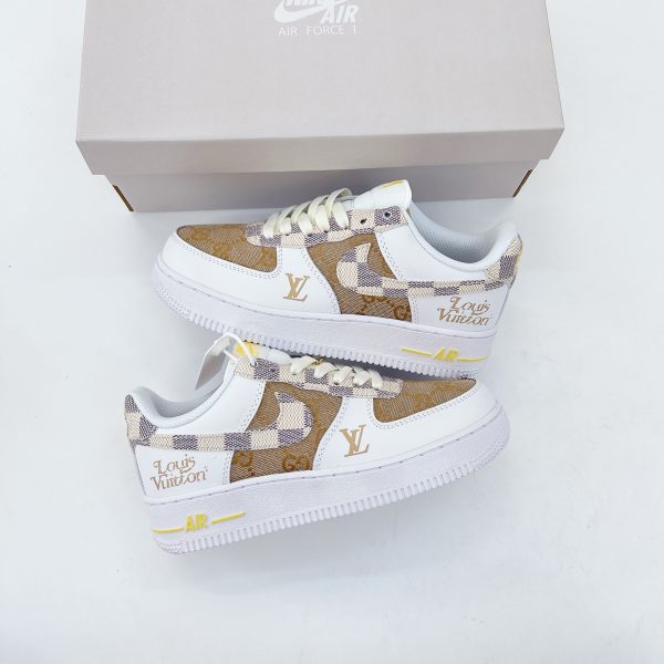 LV Brown Gold Custom Air Force 1