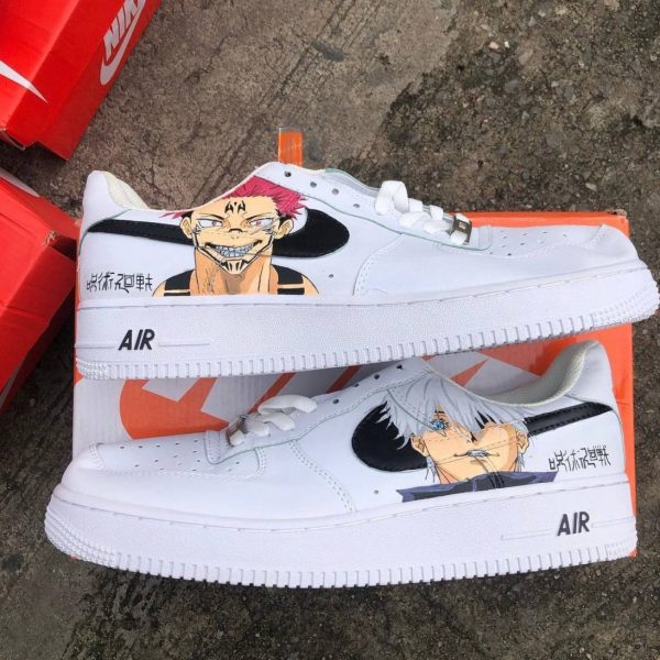 Painted Gojo Sukuna Custom Air Force 1