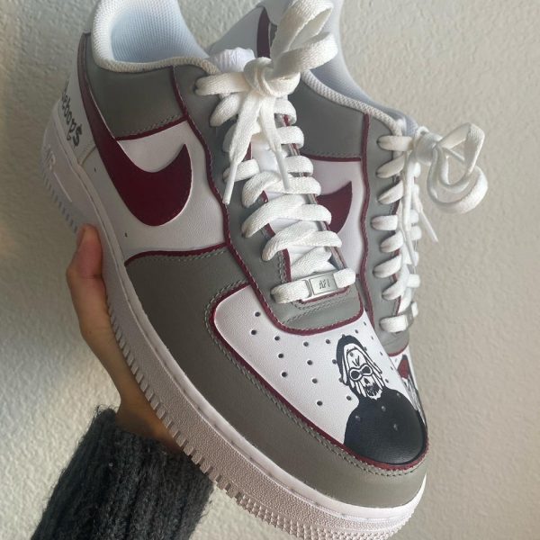 Gray Character Graffiti Custom Air Force 1