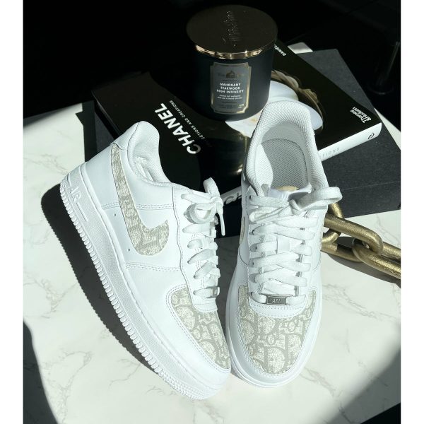 Grey Dior Design Custom Air Force 1