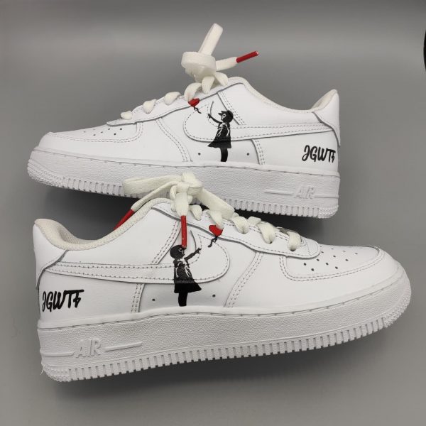 Banksy Painted Custom Air Force 1