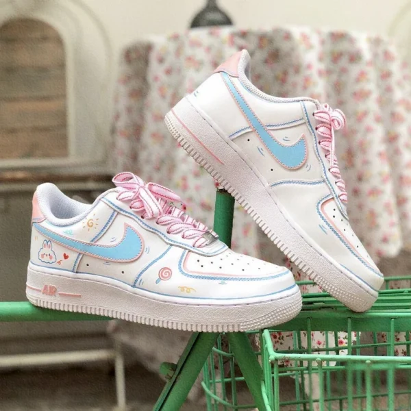 Handmade Pink Bunny Custom Air Force 1