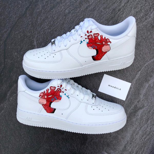 Heart Painting Custom Air Force 1