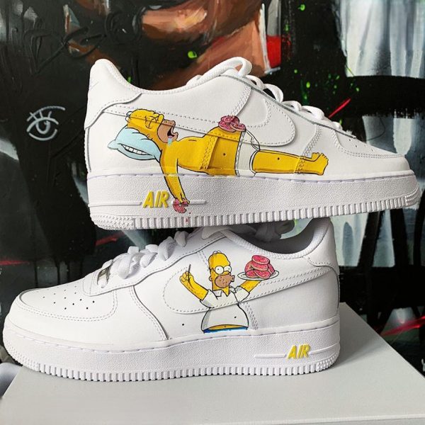 Donut Homer Simpson Custom Air Force 1